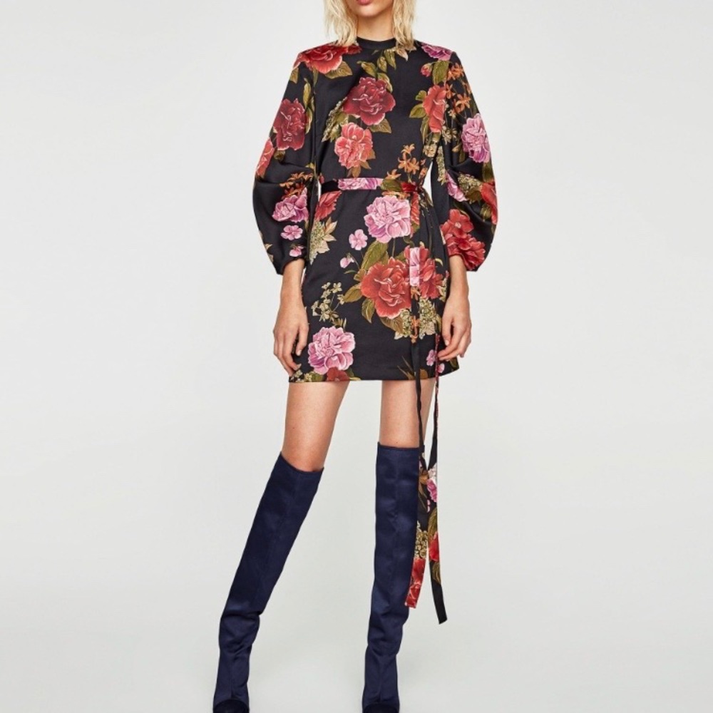 Zara Floral Print mini dress